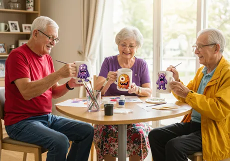 Team per attività nelle comunità di pensionati